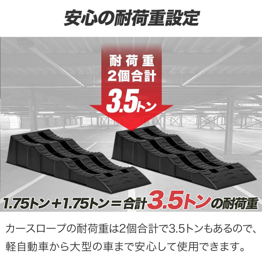 カースロープ カーランプ 自動車用スロープ 2本組 高さ3段階 4cm