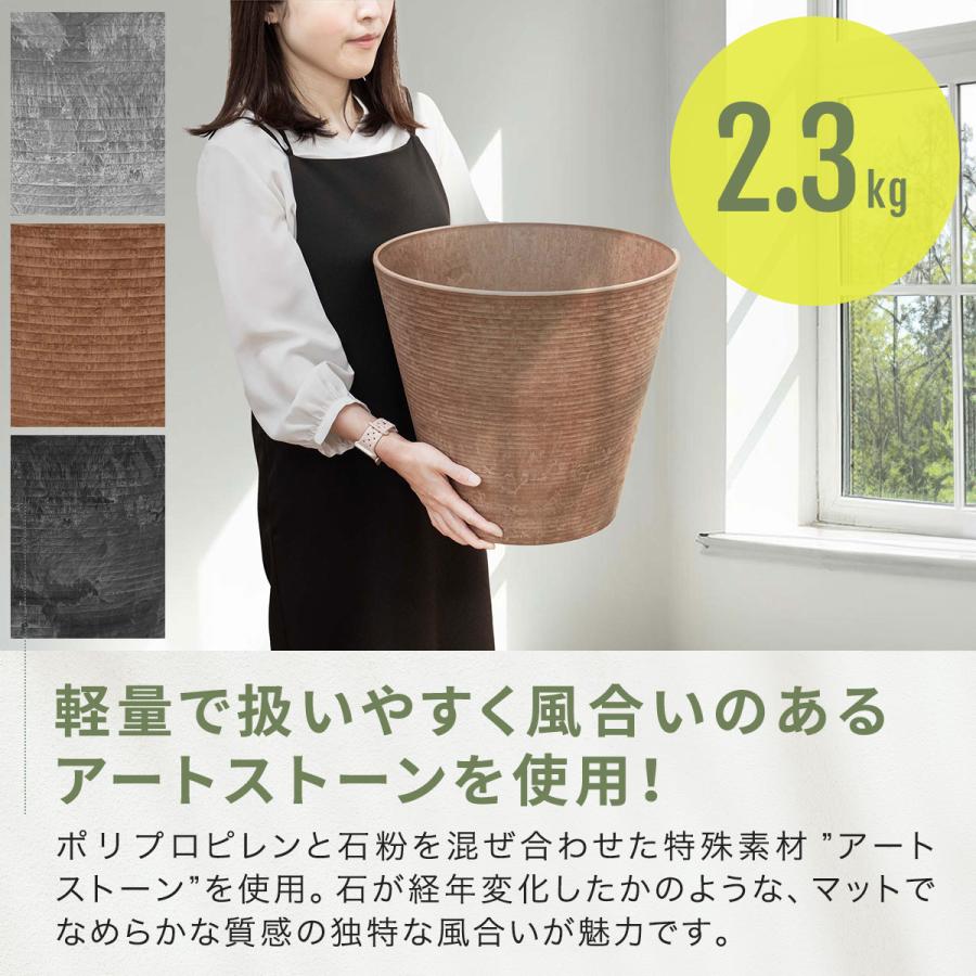 プランター 大型 スリム 直径37cm×34cm 丸 ラウンド プランター