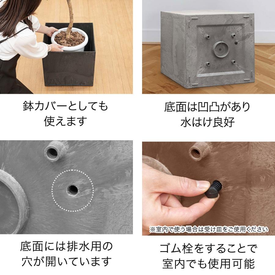 大型　プランター　植木鉢　鉢カバー プランターカバー 木製 八角形 L 植木鉢カバー 大型 プランツ