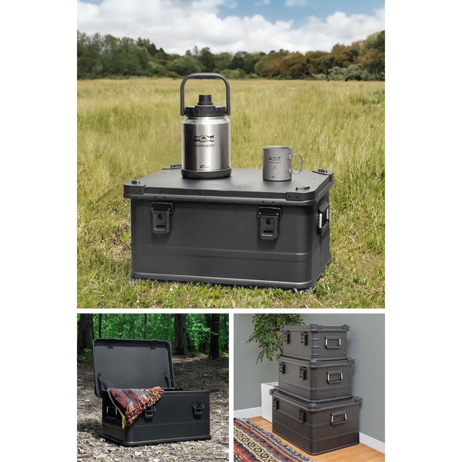FIELDOOR（フィールドア） コンテナボックス キャンプ フタ付き 角