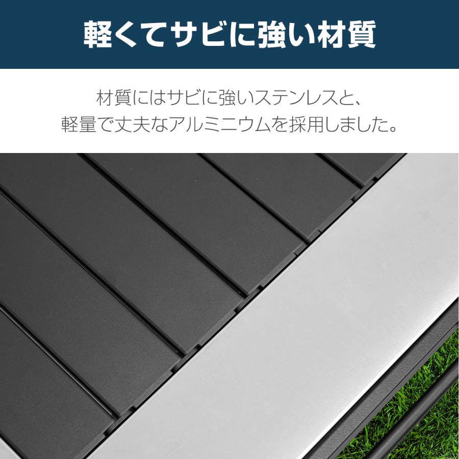 FIELDOOR（フィールドア） アウトドア パネルテーブル 幅90cm×60cm