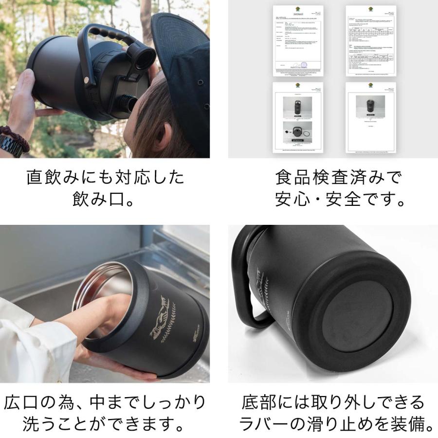 ヤフー1位 アイスコンテナ 1.9L ウォータージャグ 小型 キャンプ用 氷入れ アウトドア 保冷 保温 水筒 広口 大容量 ステンレス 真空断熱 FIELDOOR 送料無料 | FIELDOOR | 05