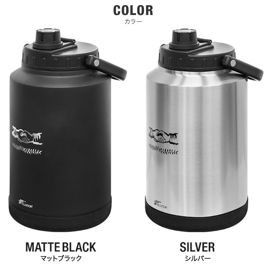 アイスコンテナ 3.8L ウォータージャグ 小型 キャンプ用 氷入れ アウトドア 保冷 保温 水筒 広口 大容量 ステンレス 真空断熱  FIELDOOR 送料無料