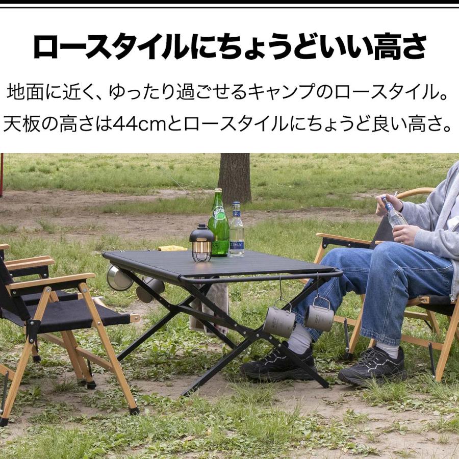 FIELDOOR 折りたたみアルミロールトップテーブル 108cm×60cm 高 FIELDOOR 折りたたみアルミロールトップテーブル 108cm×60cm 高
