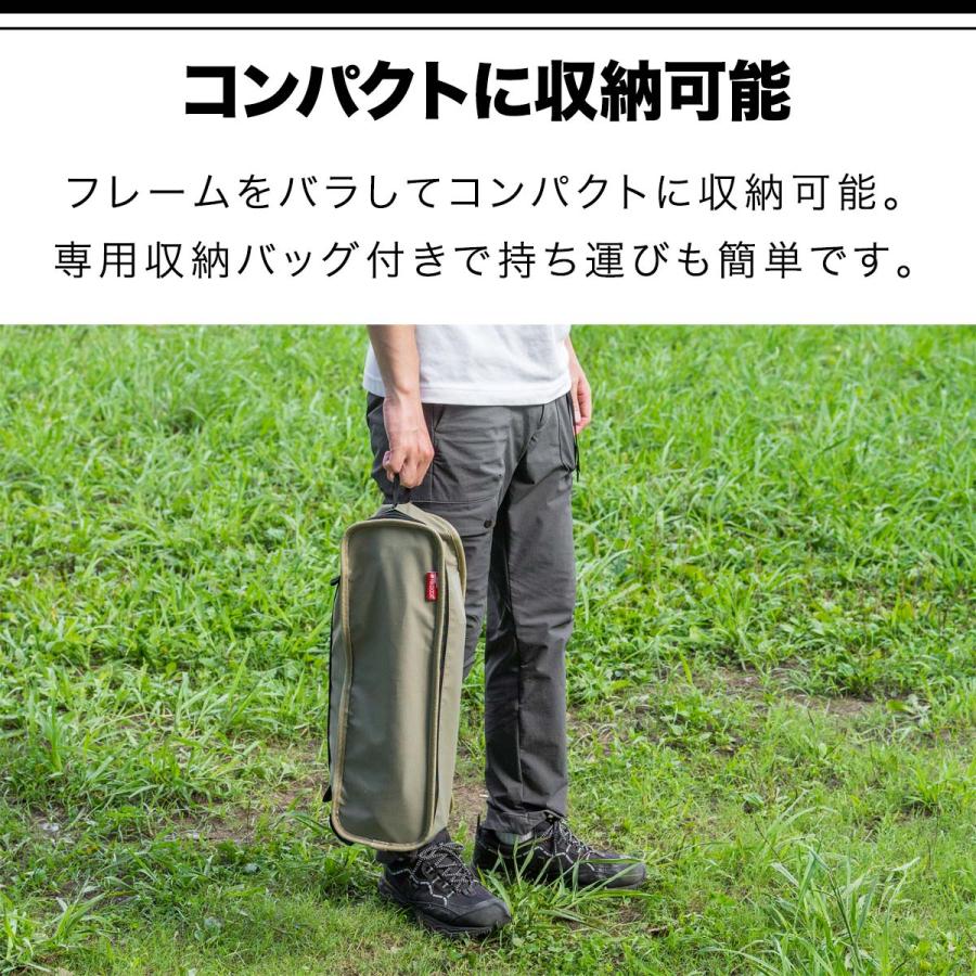 FIELDOOR アウトドアチェア 4脚セット  ローチェア 収納バッグ付 FIELDOOR アウトドア チェア ハイバックチェア 高さ4段階調節