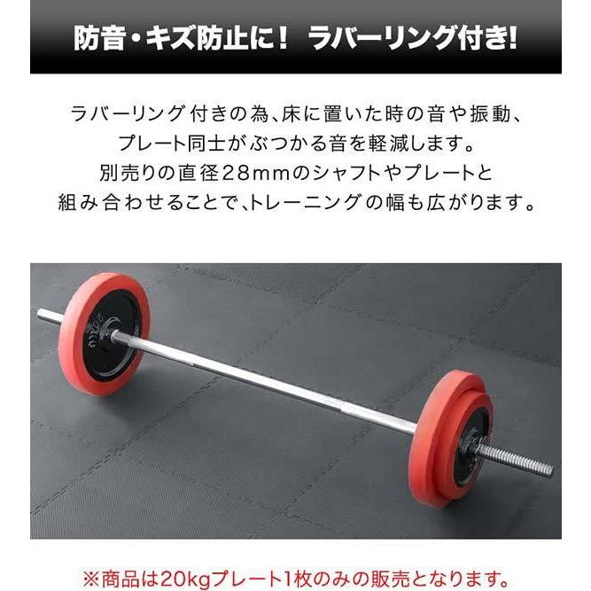 FIELDOOR（フィールドア） バーベル 用 プレート 20kg 1枚 単品