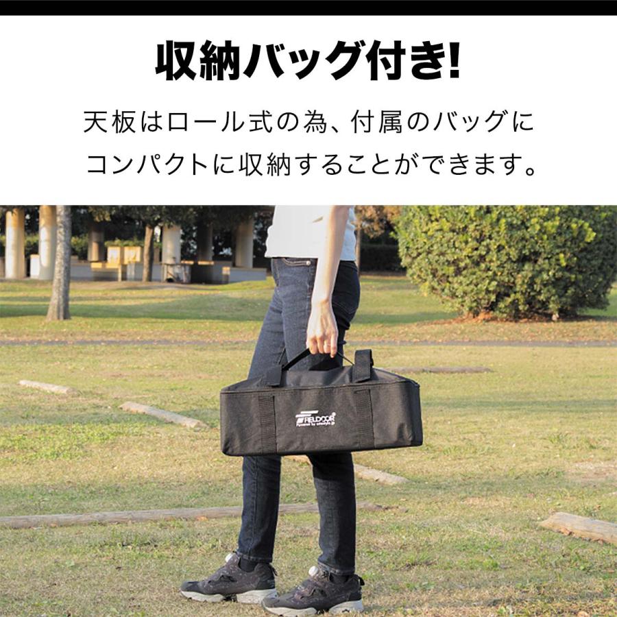 FIELDOOR（フィールドア） キャリーワゴンテーブル キャリーカート