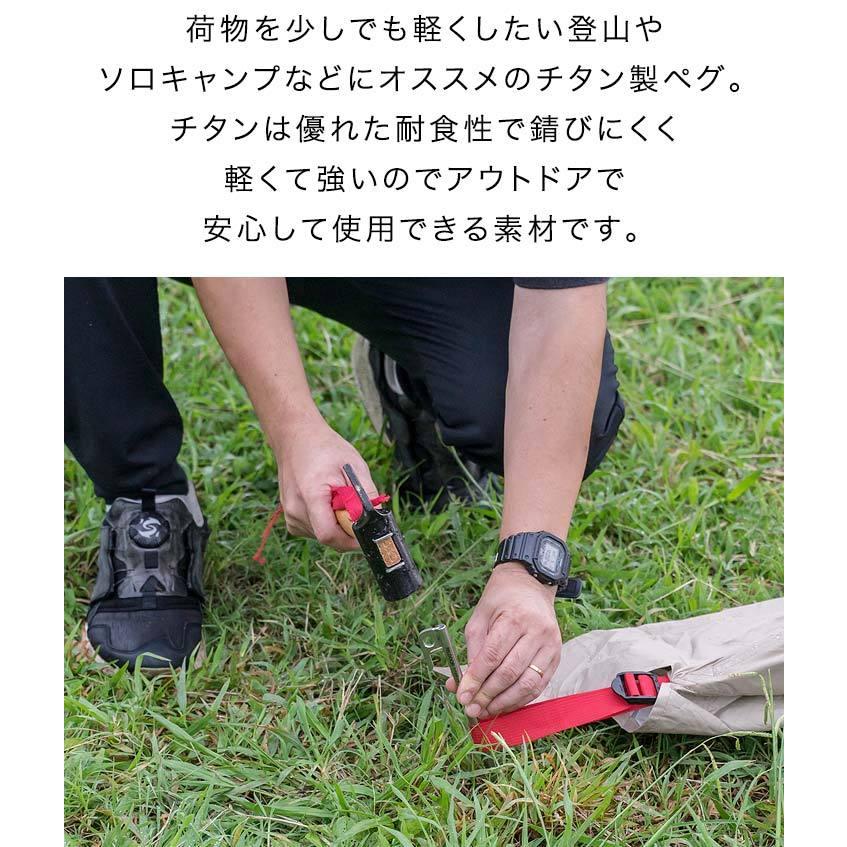 FIELDOOR チタンペグ24cm 24本フィールドアペグチタン