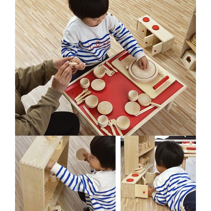 おもちゃ 知育 玩具 おままごと キッチン テーブル M54 日本製 3歳
