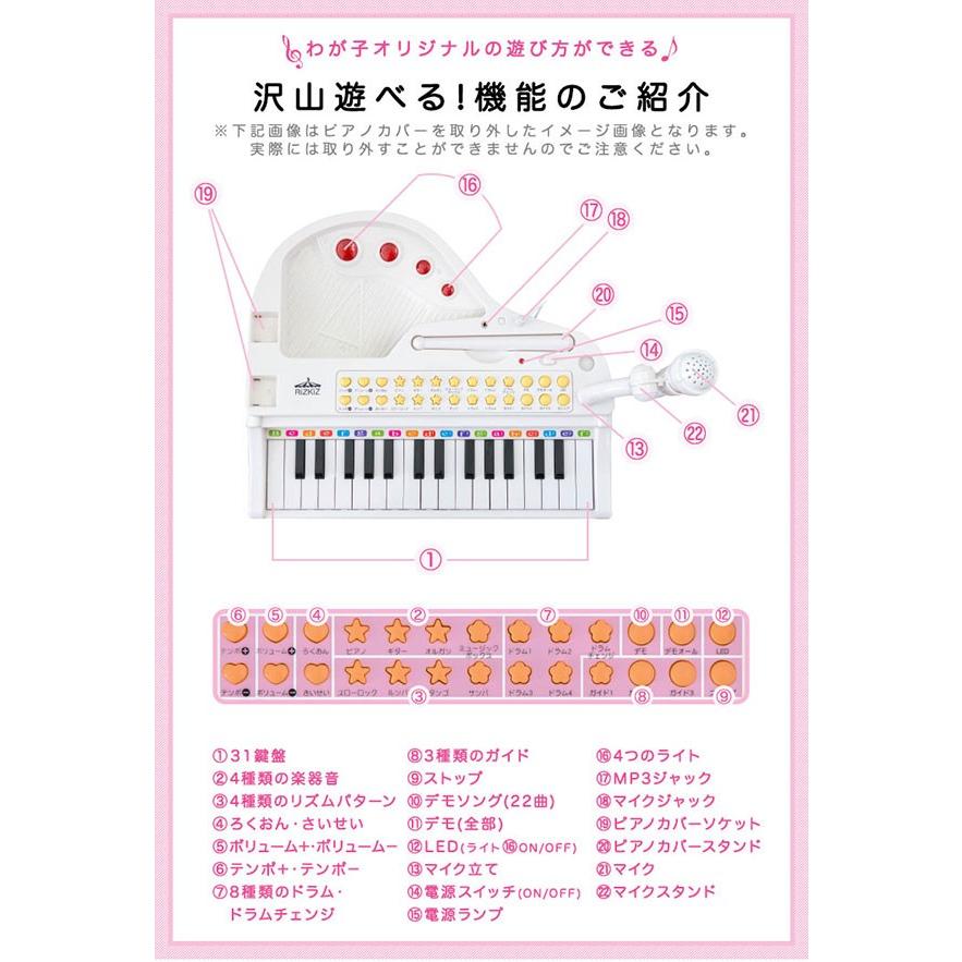 RiZKiZ ピアノ おもちゃ グランドピアノ キッズ 椅子 チェア RiZKiZ ピアノ おもちゃ グランドピアノ キッズ 椅子 チェア