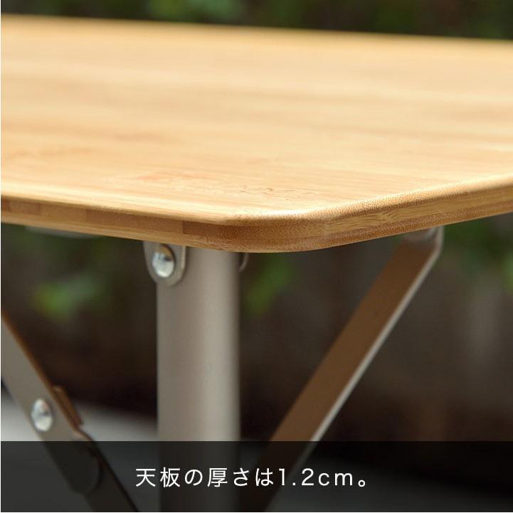 FIELDOOR（フィールドア） テーブル 折りたたみ 幅100cm 無段階高さ