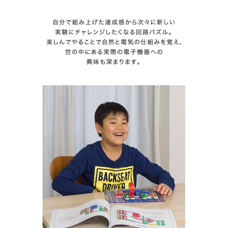 電子ブロック 回路パズル 電子回路 おもちゃ 中級 390通り 知育玩具 ブロック パズル 電子玩具 電気 学習 理科 実験 誕生日 プレゼント 1年保証 送料無料の画像