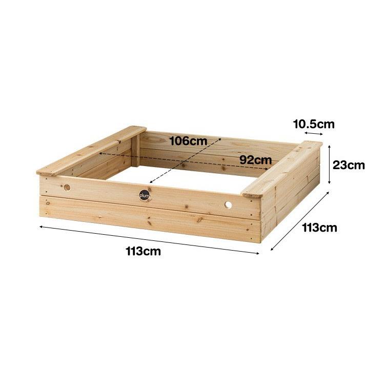 1年保証 砂場 蓋付き カバー シート 庭 木製 113x113x23cm 砂場遊び すな場 すなば 家庭用 おうち 家 室内 フタ付き 木製 柵 ボールプール おすすめ  送料無料｜maxshare｜11