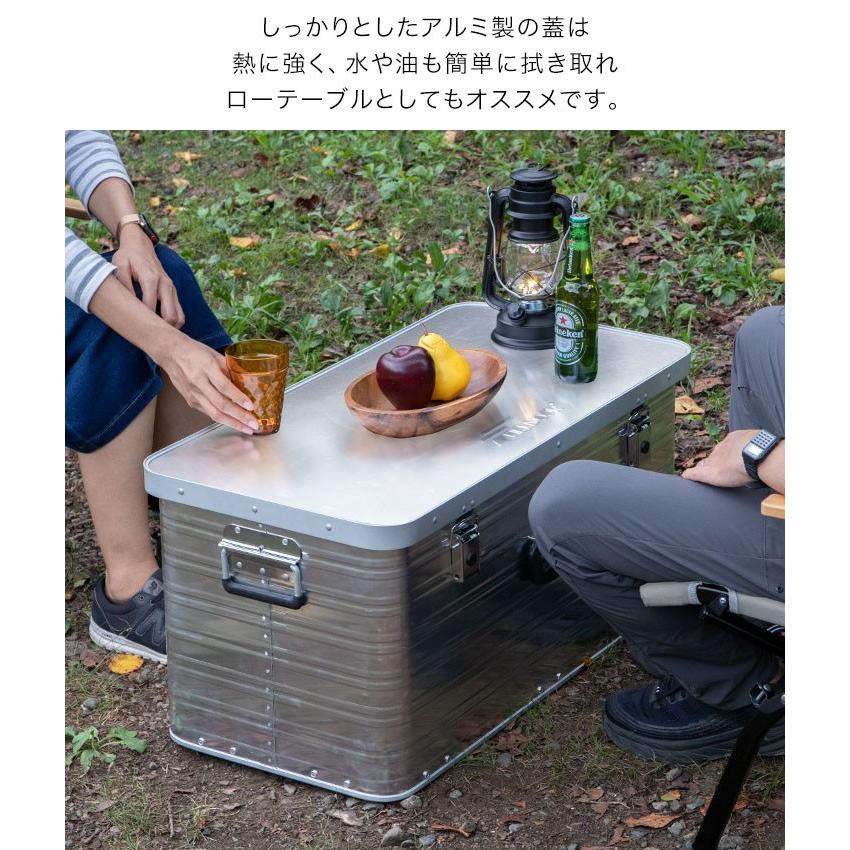 FIELDOOR アルミ コンテナボックス M 工具 収納 キャンプ　アウトドア FIELDOOR コンテナボックス 収納ボックス アウトドア 収納ケース