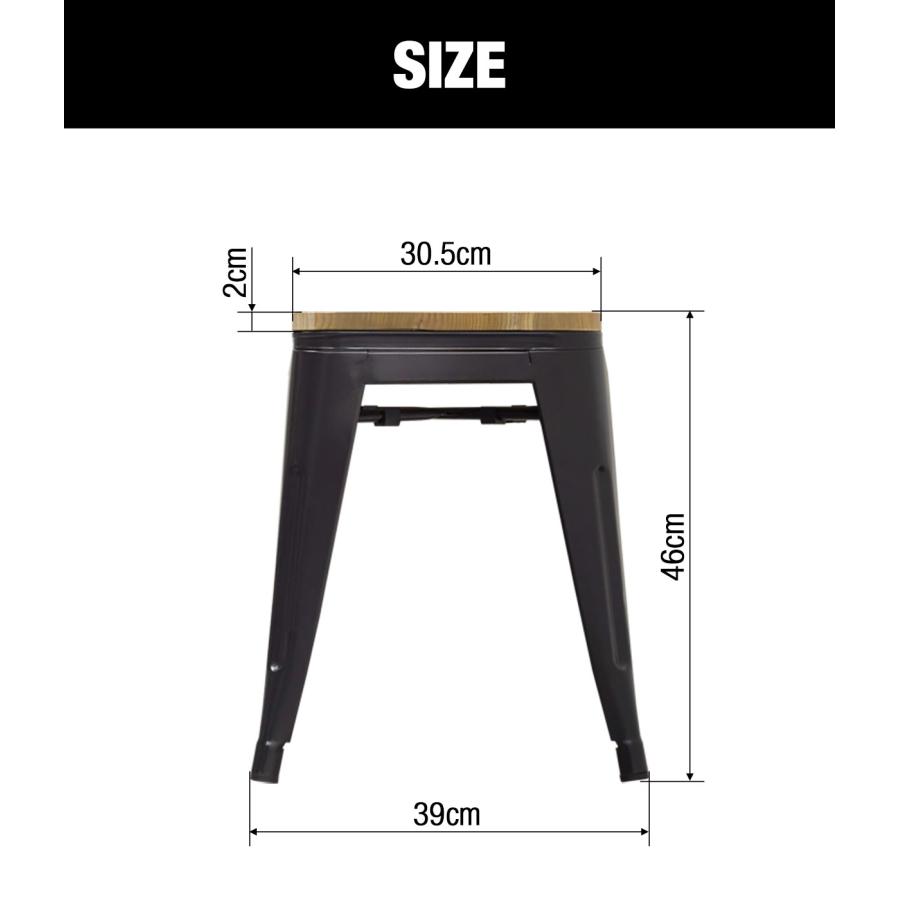 ダイニングチェア ヴィンテージ風 2脚セット おしゃれ 高さ46cm 椅子