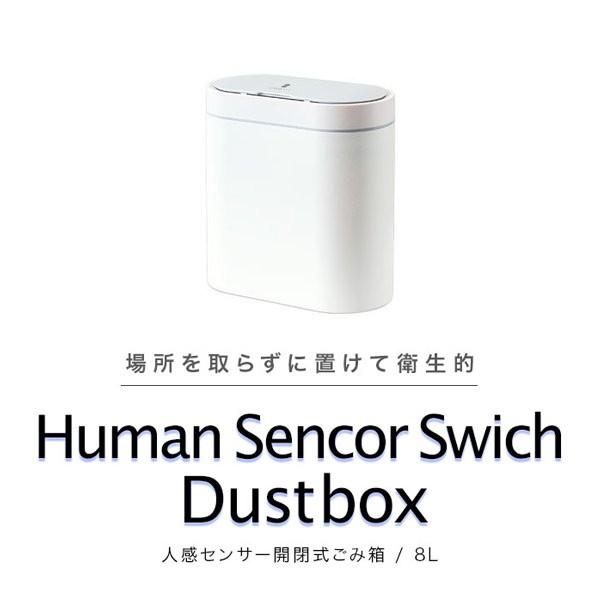 ゴミ箱 人感センサー 自動開閉 小型 8L 全自動 ダストボックス 縦型
