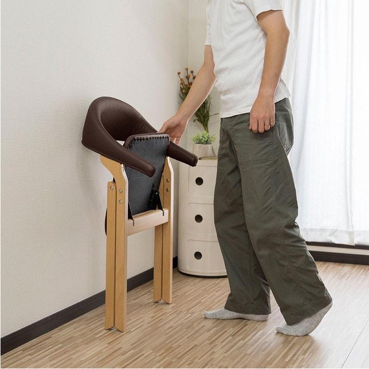 ダイニングチェア 介護椅子 椅子 いす 折りたたみ 3色 肘掛 ビニール