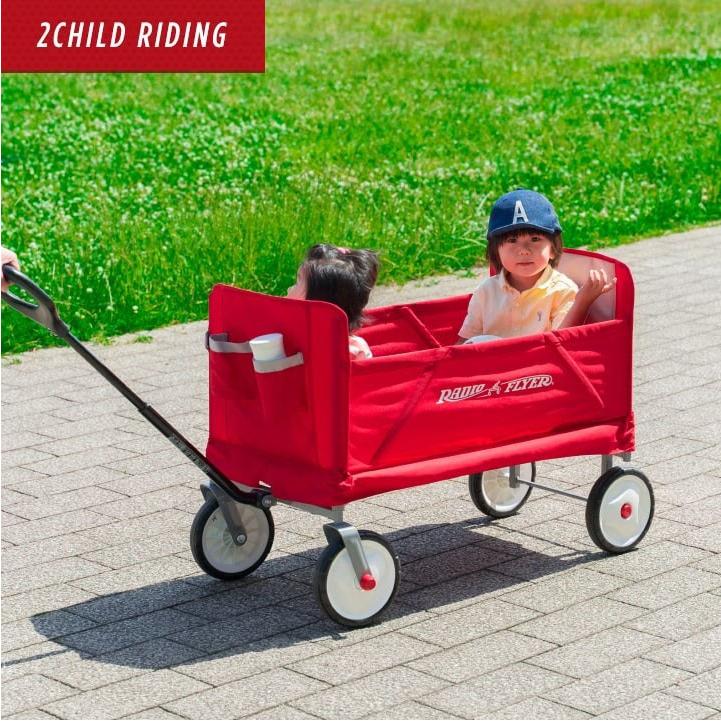 ヤフー1位 キャリー カート 台車 折りたたみ ラジオフライヤー 子供 おしゃれ 3-in-1 ワゴン 2人乗り ベンチ Radio Flyer 3950 レジャー ピクニック 送料無料｜maxshare｜05