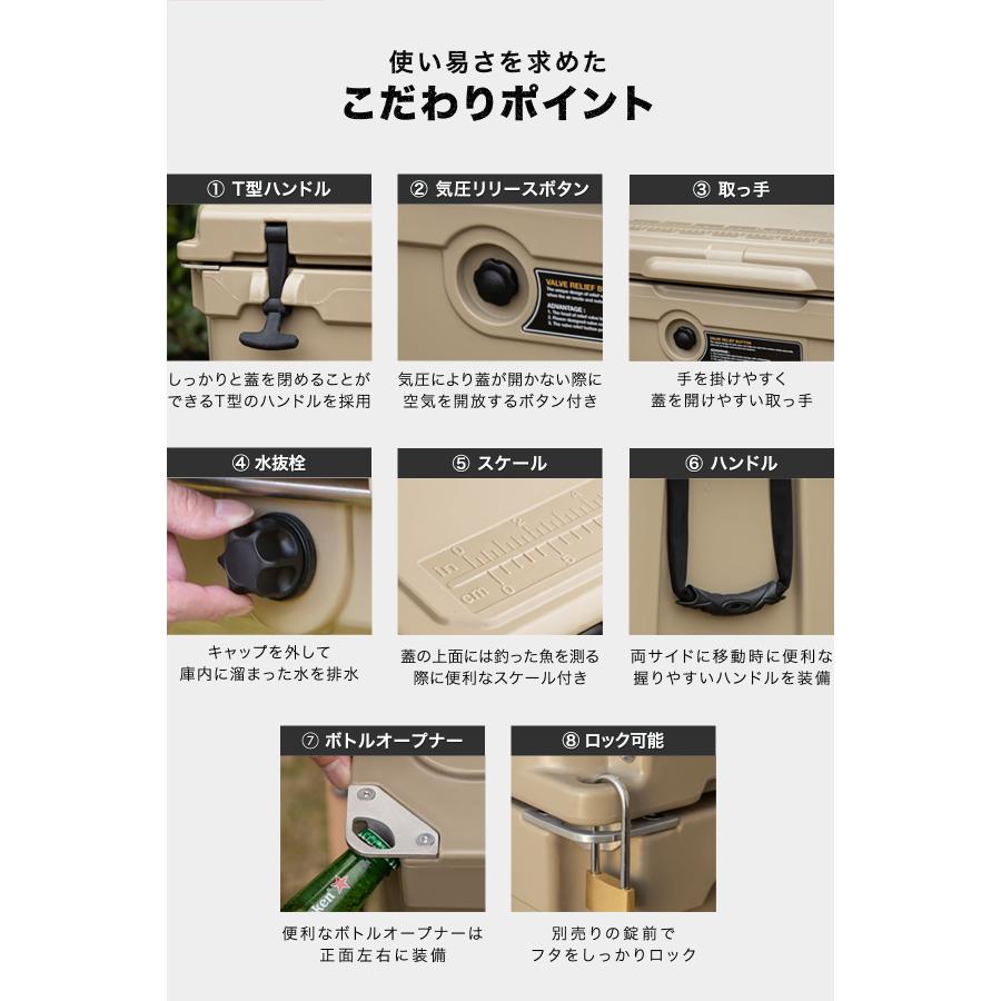 FIELDOOR（フィールドア） クーラーボックス 小型 18.9L 20QT クーラー