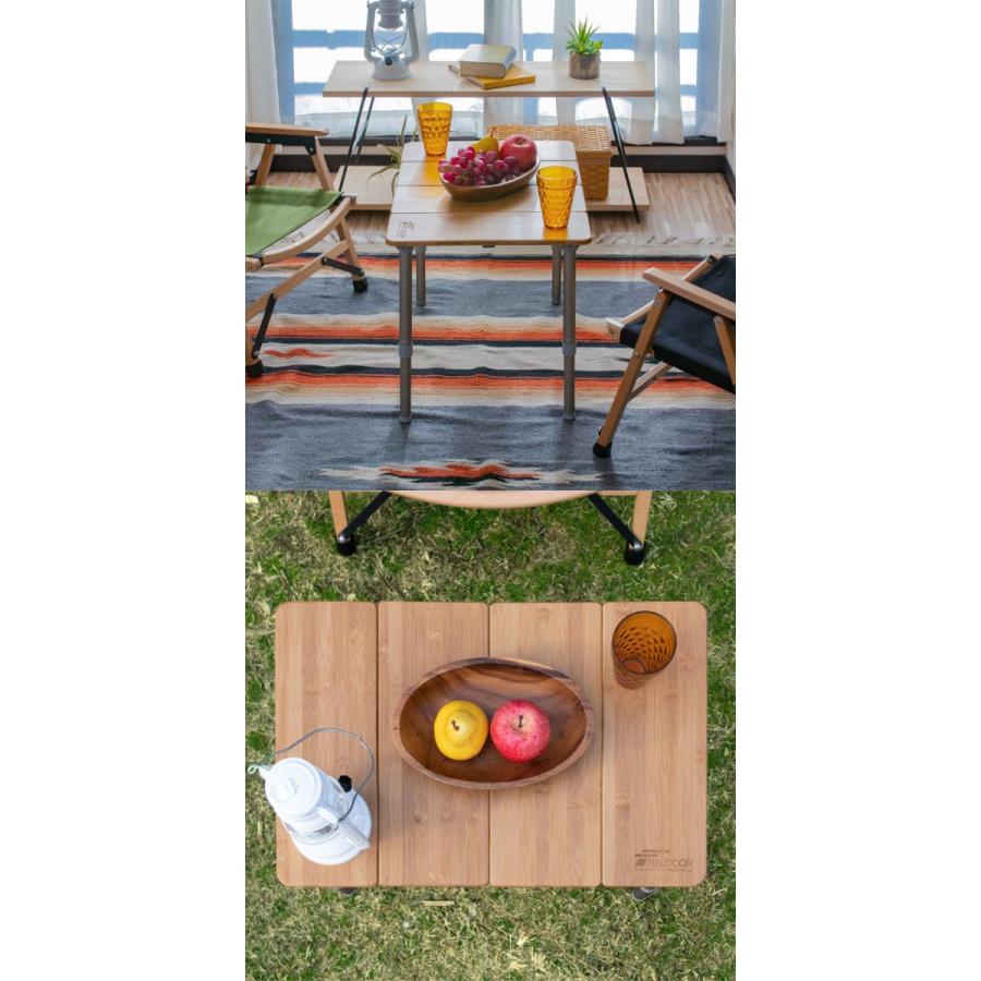 FIELDOOR レジャーテーブル 折りたたみ 幅 60x40cm アウトドア