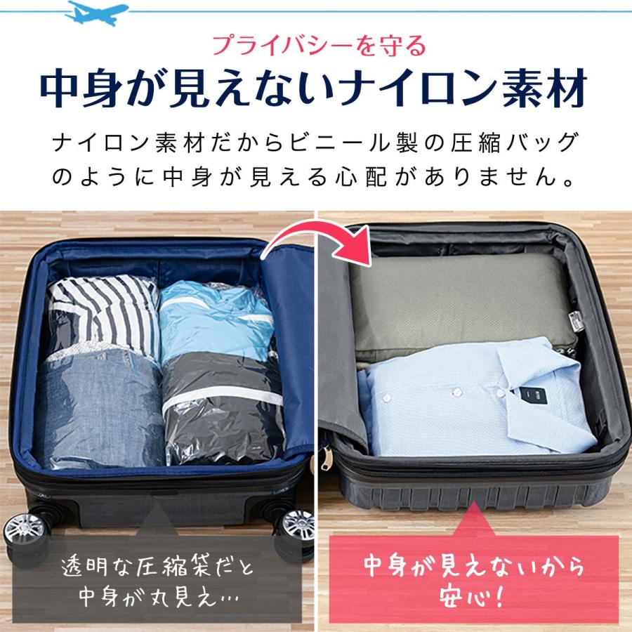 旅行 圧縮ッグ 旅行用圧縮袋 トラベルポーチ 収納ポーチ 収納ッグ 圧縮