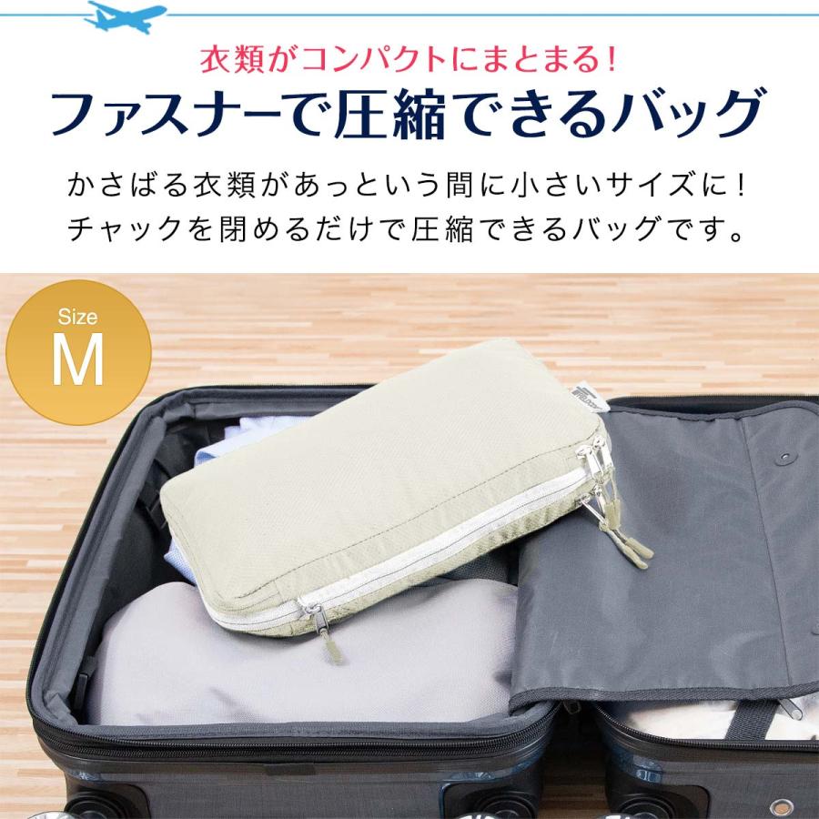 今はやりの圧縮ポーチ　2点セット 楽天市場】お得な2点セット 圧縮収納ポーチ YKK 旅行用圧縮袋 トラベル