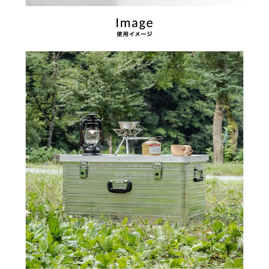 FIELDDOOR アルミコンテナボックス M 54L FIELDOOR コンテナボックス 収納ボックス アウトドア 収納ケース