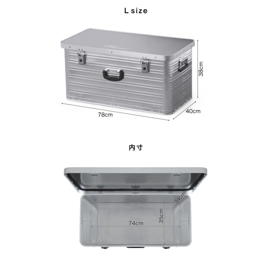 FIELDDOOR アルミコンテナボックス M 54L dショッピング |FIELDOOR アルミコンテナボックス Mサイズ 単品