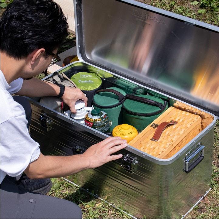 FIELD DOOR アルミコンテナボックス M 54L FIELDOOR コンテナボックス 収納ボックス アウトドア 収納ケース