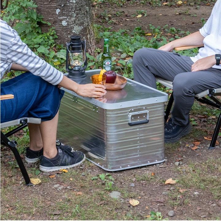 大きめ　コンテナ　収納 ケース アウトドア　園芸　ビールクーラーボックス　衣類 FIELDOOR（フィールドア） コンテナボックス 収納ボックス アウトドア