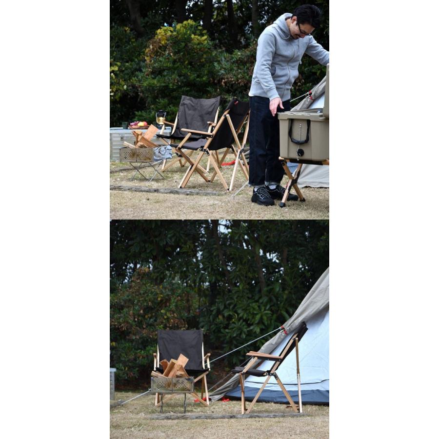 FIELDOOR（フィールドア） アウトドアチェア チェア アウトドア アーム