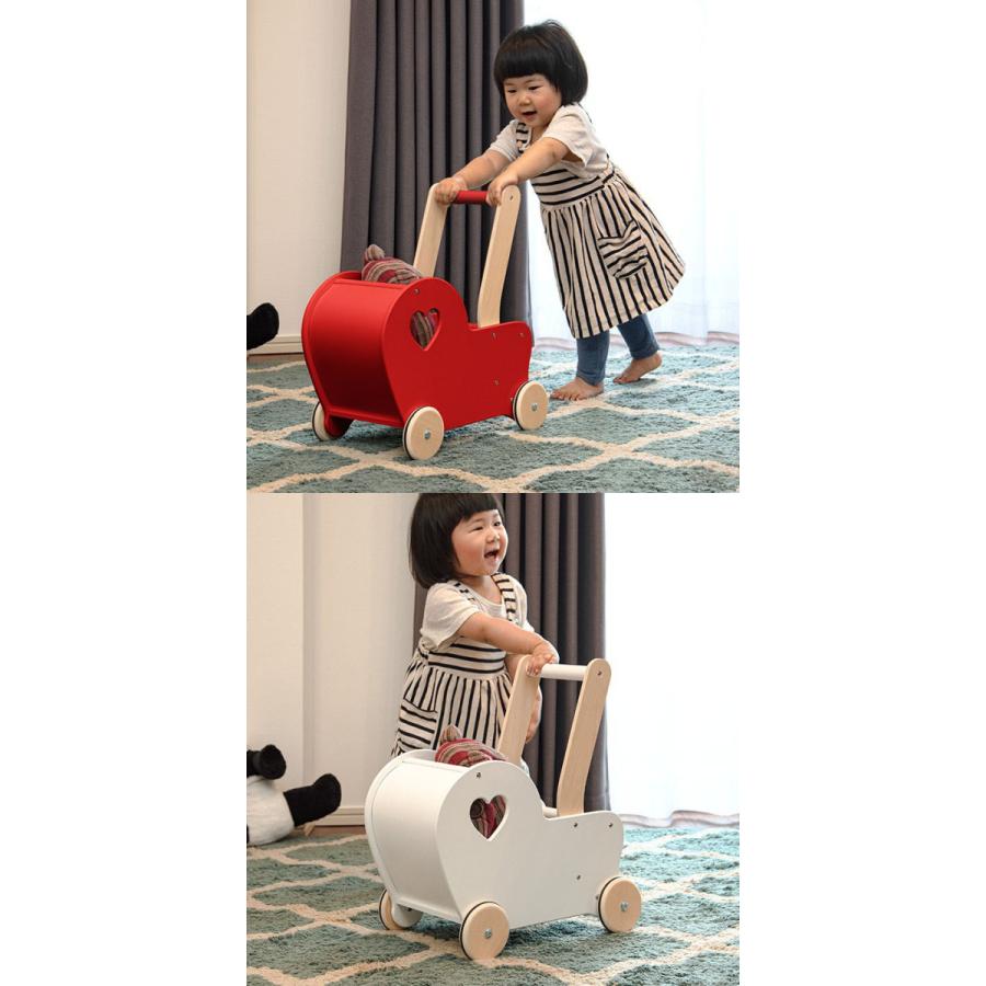 手押し車 乳母車 おもちゃ ベビーカー 人形用 木製 ままごと ごっこ