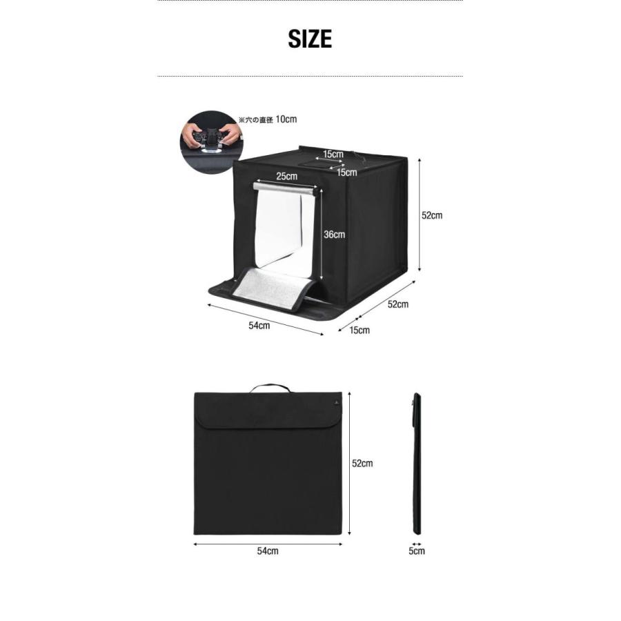 撮影ボックス 撮影キット 撮影ブース 50x50cm LEDライト付き 撮影ボックス 撮影キット 撮影ブース 50x50cm LEDライト付き