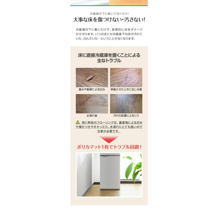 冷蔵庫マット クリアマット 透明 Sサイズ 55x60cm 冷蔵庫部品 キズ