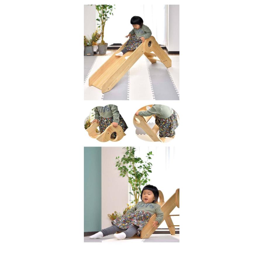 RiZKiZ すべり台 室内 滑り台 子供用 木製 天然木 耐荷重50kg 2歳から6