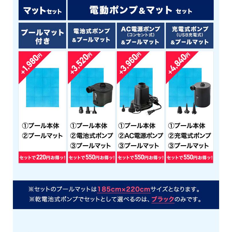 ビニールプール　大型　AC電源ポンプ付き Amazon | Houtclort エアープール 大型 プール 家庭用 ビニールプール