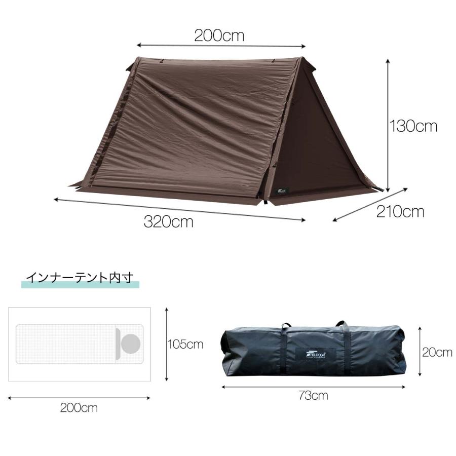 FIELDOOR パップテント 一人用 テント ソロキャンプ ソロテント FIELDOOR パップテント 一人用 テント ソロキャンプ ソロテント