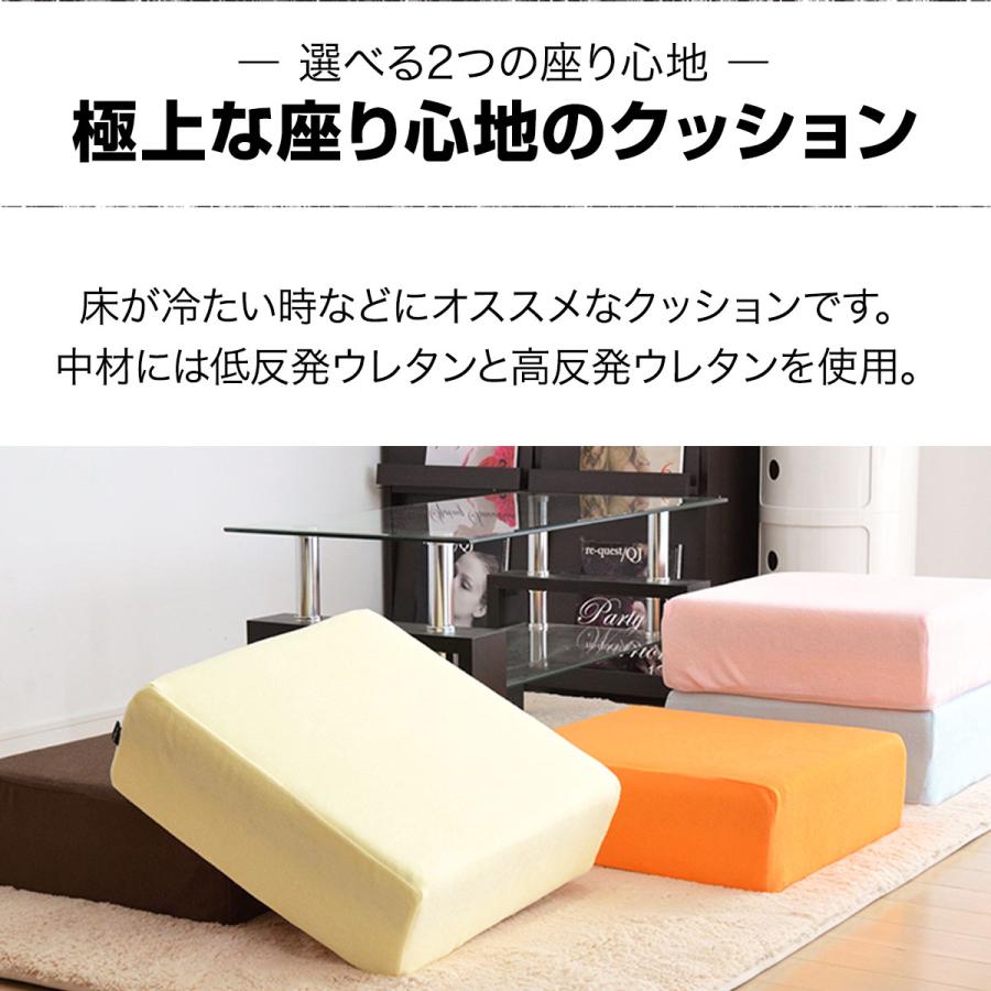 座布団 クッション 低反発 高反発 両面 3層 コンビクッション 3枚組 45×45cm×厚手15cm 四角/スクエア 洗えるパイルカバー 座ぶとん 1年保証 送料無料 |  | 01