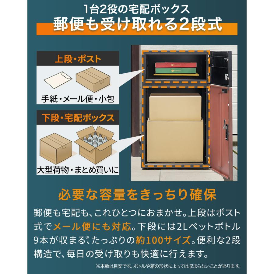 宅配ボックス 大容量 ポスト 一体型 宅配BOX 宅配便 100サイズ/A4