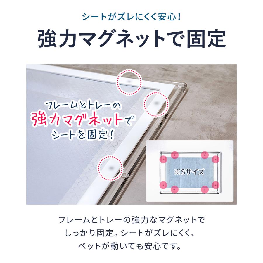 犬 トイレトレー アクリル製 Lサイズ 75cm×61cm/ワイドシーツ用