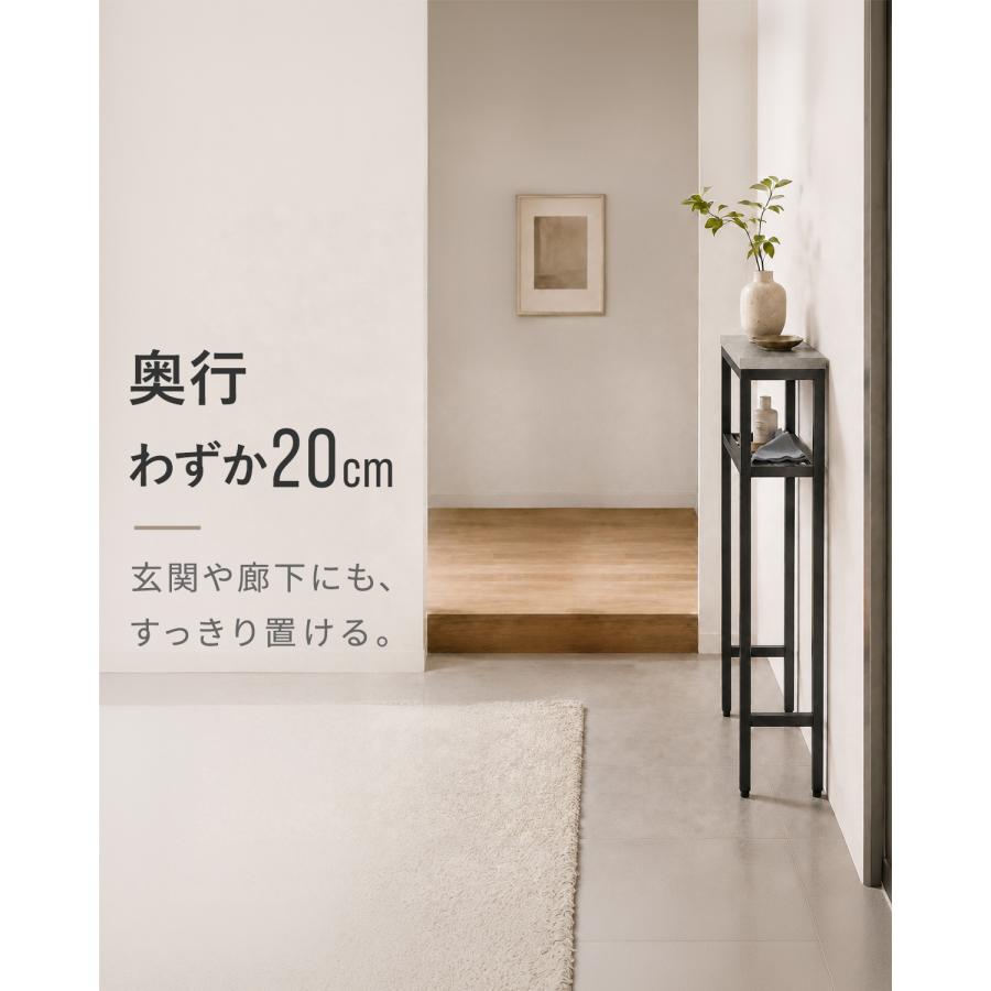 ヤフー1位 コンソールテーブル スリム 玄関 幅30×奥行20 高さ80cm 棚