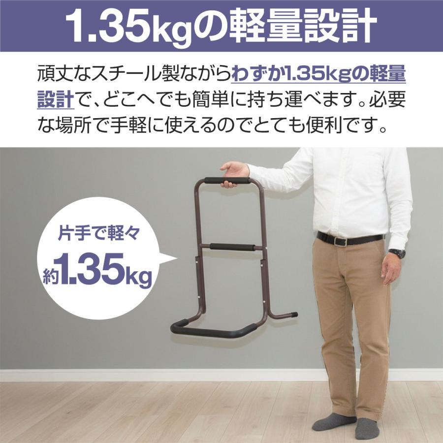 1年保証 手すり 立ち上がり補助 置き型 置くだけ 2段/60cm 単品 玄関