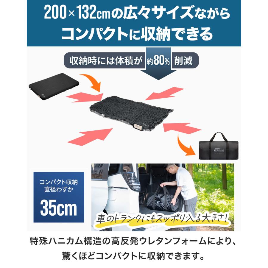 FIELDOOR（フィールドア） キャンプ マット ダブル 極厚 エアーマット
