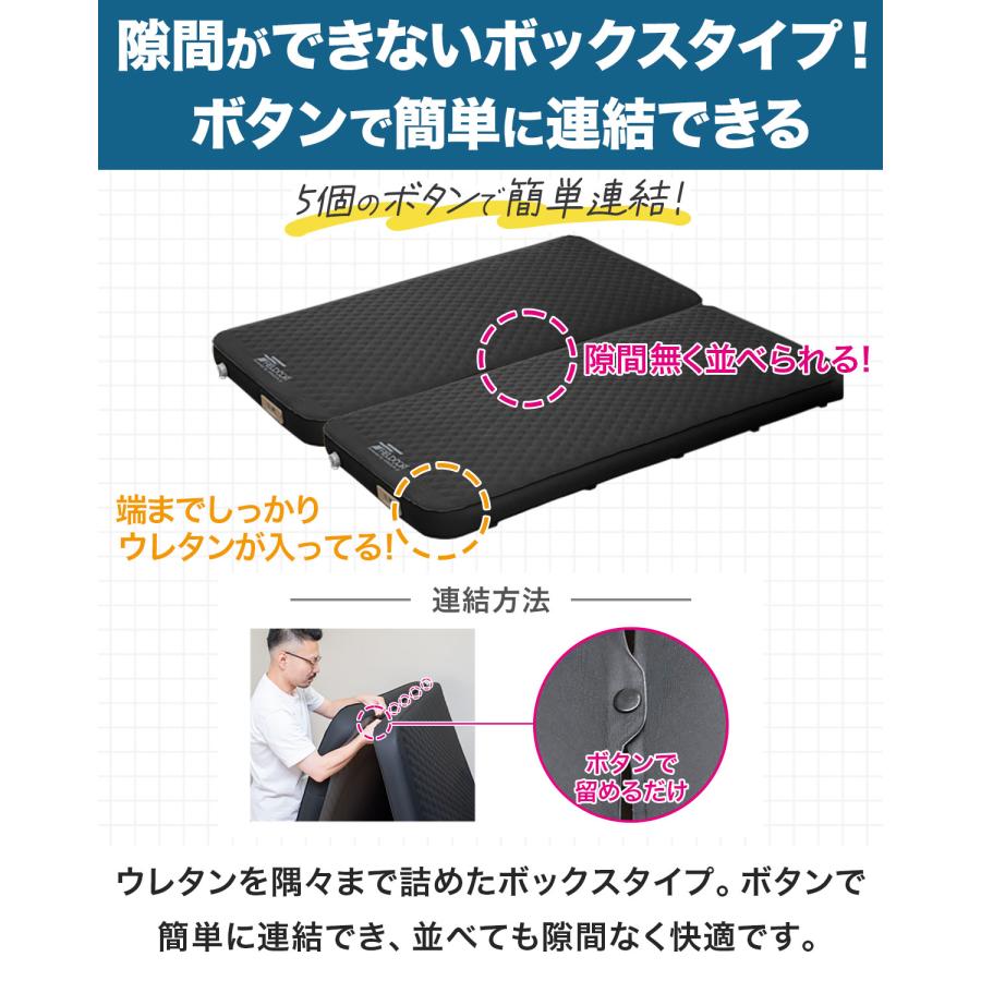 FIELDOOR（フィールドア） キャンプ マット シングル 2個セット 極厚