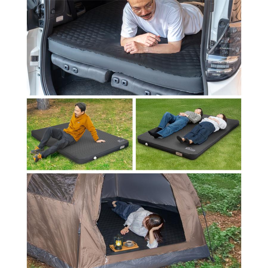 FIELDOOR キャンプ マット ダブル 2個セット 極厚 エアーマット