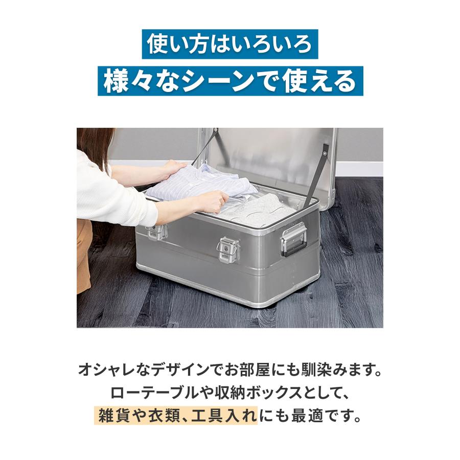 FIELDOOR（フィールドア） コンテナボックス キャンプ フタ付き 角 