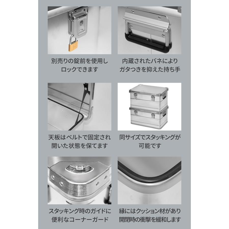 FIELDOOR（フィールドア） コンテナボックス キャンプ フタ付き 角