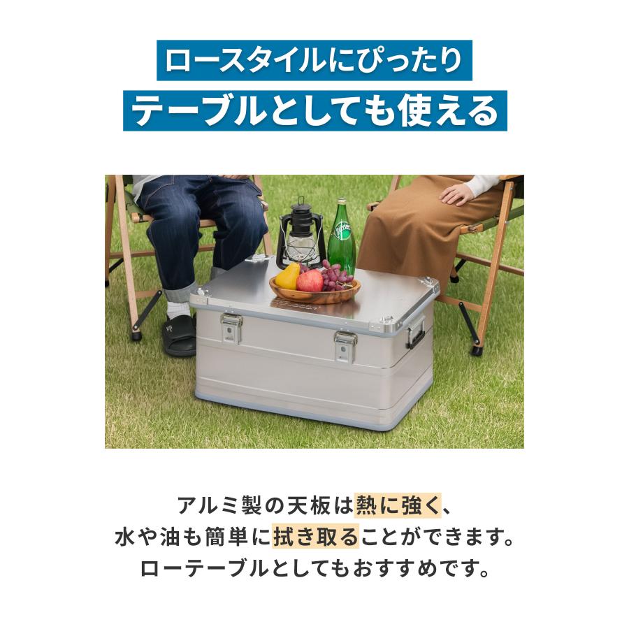 FIELDOOR（フィールドア） コンテナボックス キャンプ フタ付き 角