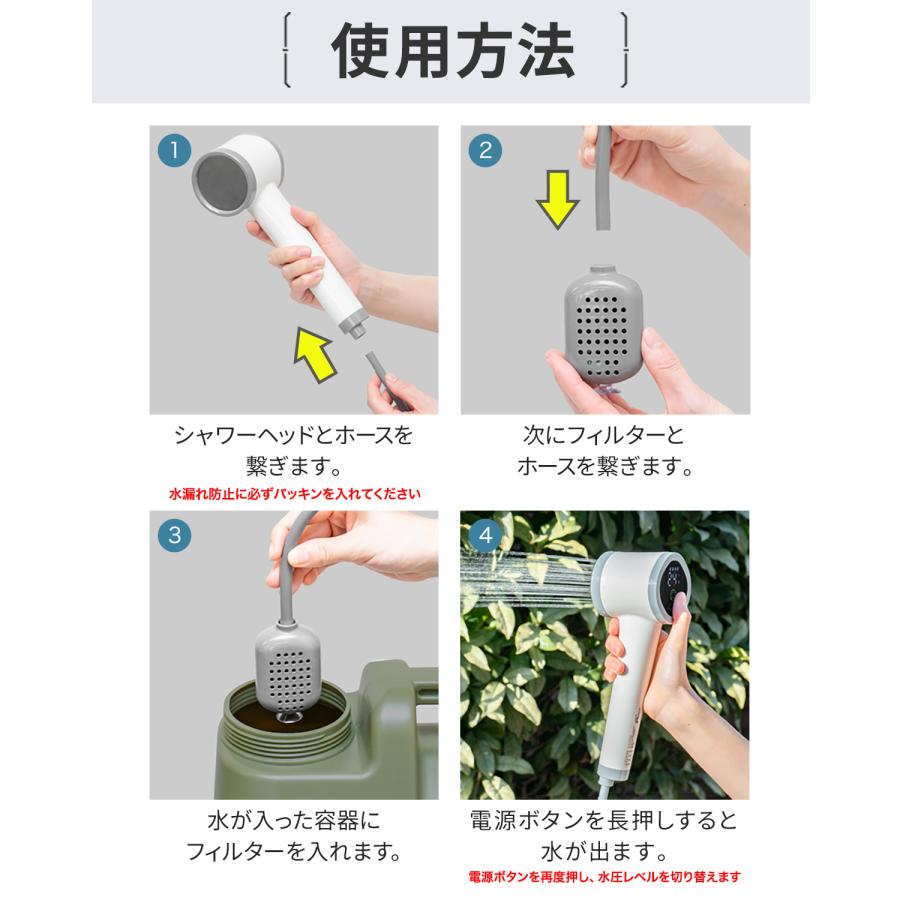 ポータブルシャワー 温水 電動シャワー 簡易 訪問美容・理容・介護移動