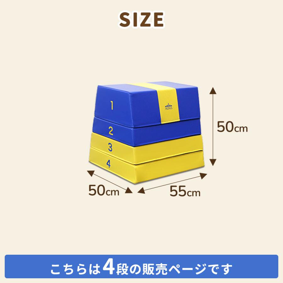 RiZKiZ 跳び箱 ソフト跳び箱 4段 子供 幼児 家庭用 自宅用 室内遊具